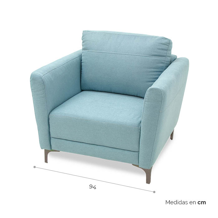 Sillon  Tela Azul Claro Iri | Sillones y Ottomanes | salas